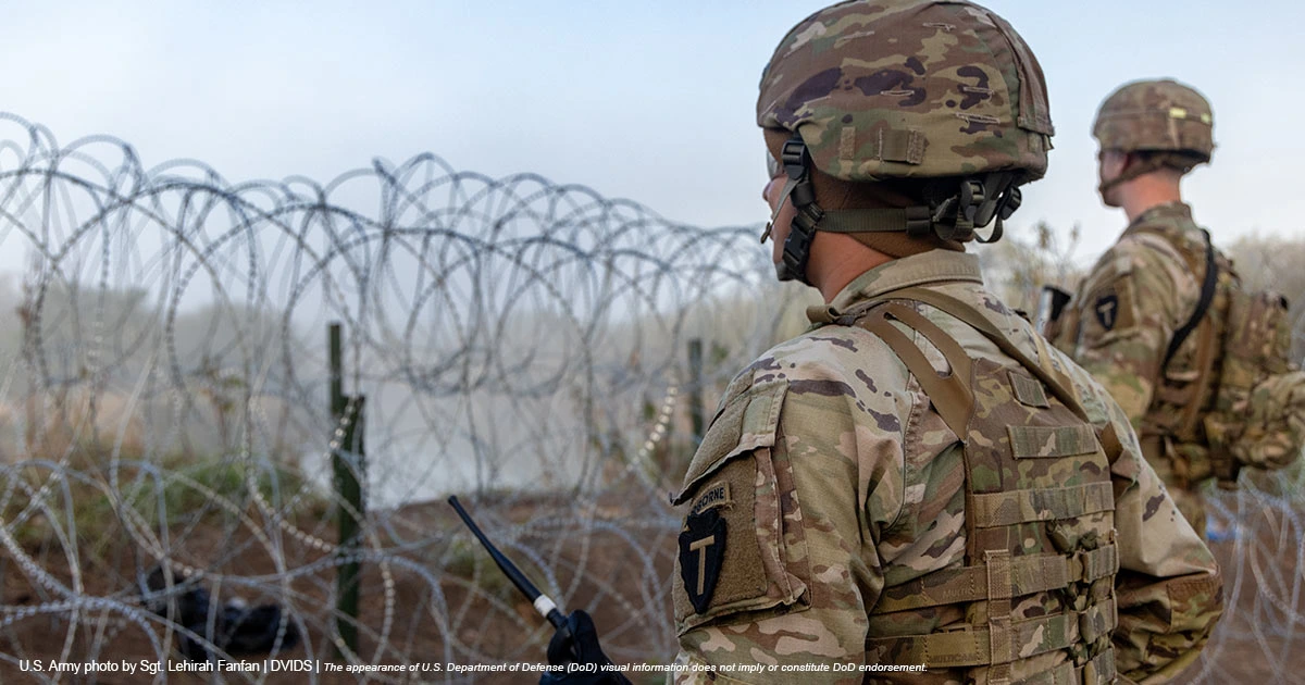 US Army at Mexican border