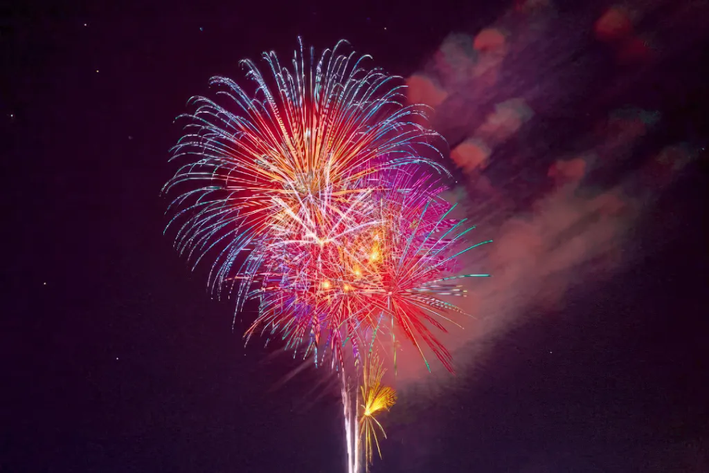 Fireworks over Natchez, Mississippi (Photo Courtesy of Visit Mississippi)